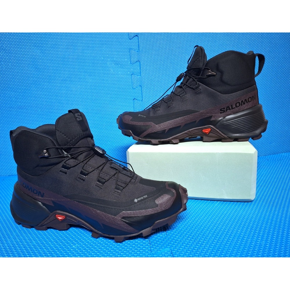 Salomon Cross Hike 2 Mid GTX GOR-TEX Hiking Plum Boots Waterproof Size 8 Women's